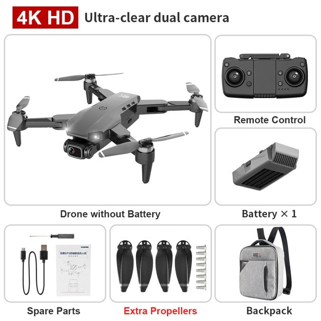 XKJ L900PRO GPS Drone 4K Dual HD Camera Professional Aerial Photography Brushless Motor Foldable Quadcopter RC Distance1200M