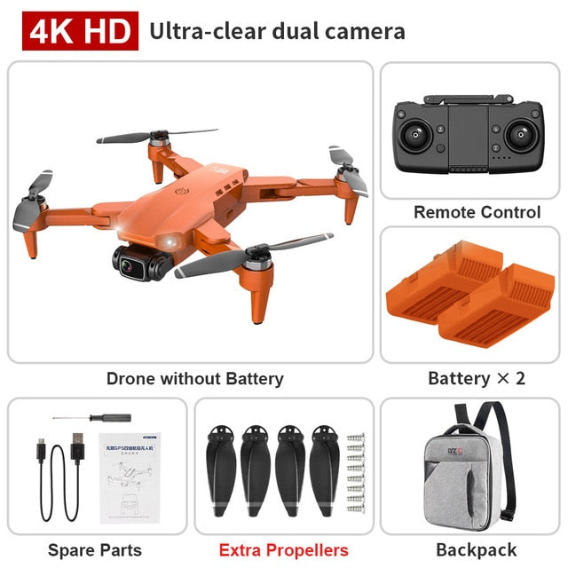 XKJ L900PRO GPS Drone 4K Dual HD Camera Professional Aerial Photography Brushless Motor Foldable Quadcopter RC Distance1200M