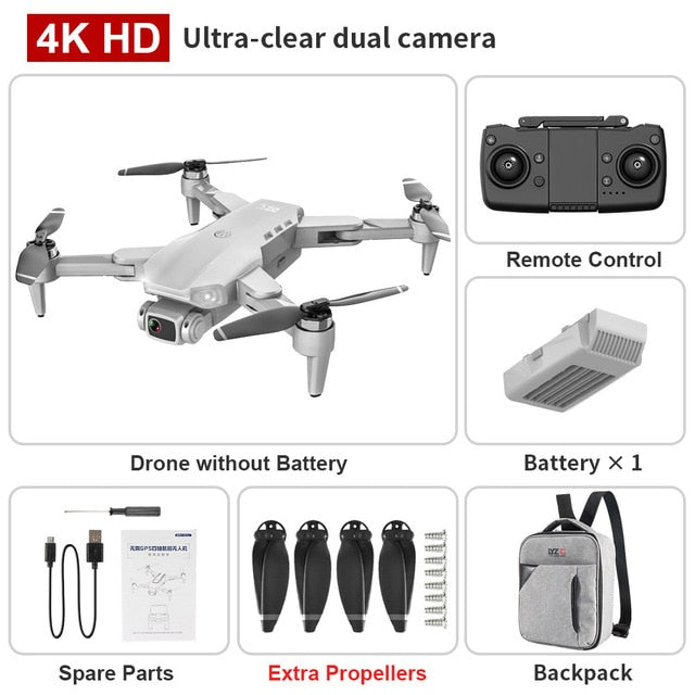 XKJ L900PRO GPS Drone 4K Dual HD Camera Professional Aerial Photography Brushless Motor Foldable Quadcopter RC Distance1200M