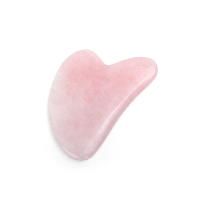 Natural Jade Gua sha Stone Board Massage Rose Quartz Guasha Plate Jade Face Massager Scrapers Tools For Face Neck Back Body