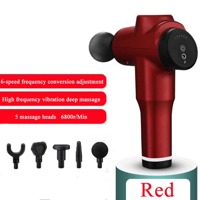 2020 New 7800r LCD Display Body Massage Gun Exercising Muscle Electric Massager for Body and Neck Vibrator Deep Slimming Shaping