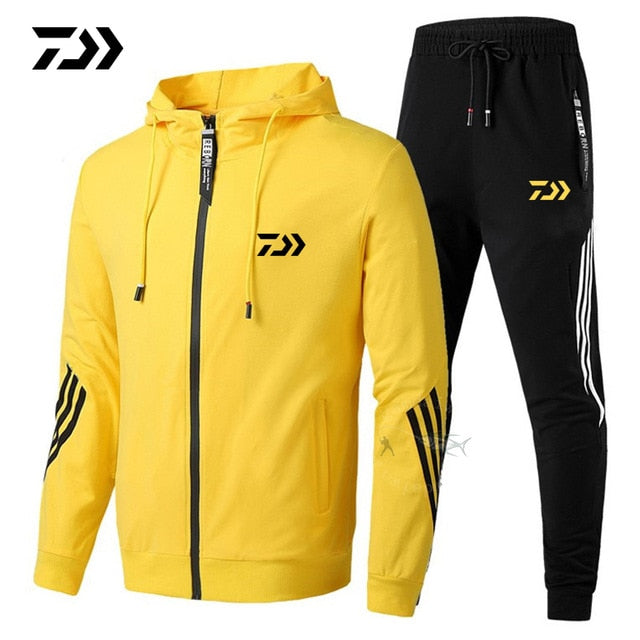 Daiwa Fishing Clothing Spring Autumn 2020 Fishing Suit Cotton Outdoor Camping Hiking Sport Set Striped Clothes Fishing Suits