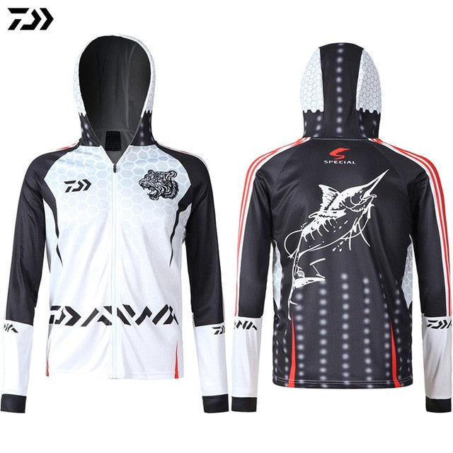 Daiwa Professional Fishing Hoodie Anti-UV Sunscreen Sun Protection Clothing Fishing Shirt Breathable Quick Dry Fishing Clothes