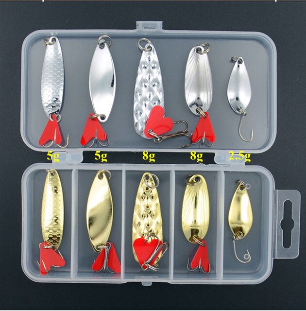 Hot Brilliant Metal Jig Spoon Fishing Lure Set 10/20/25/35pcs Wobblers Kit Pike Spoon Fishing Tackle Pesca Isca Artificial Bait