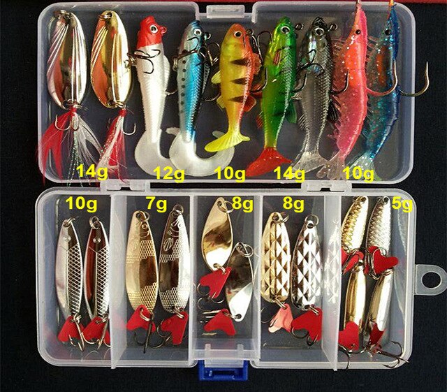 Hot Brilliant Metal Jig Spoon Fishing Lure Set 10/20/25/35pcs Wobblers Kit Pike Spoon Fishing Tackle Pesca Isca Artificial Bait