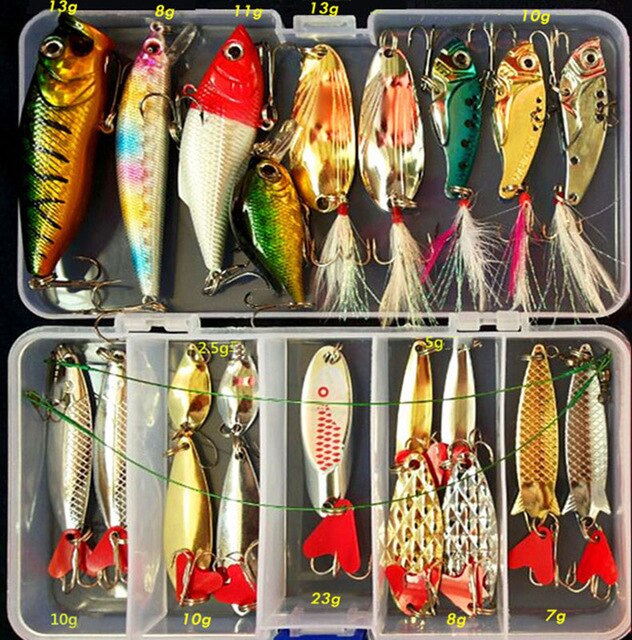 Hot Brilliant Metal Jig Spoon Fishing Lure Set 10/20/25/35pcs Wobblers Kit Pike Spoon Fishing Tackle Pesca Isca Artificial Bait