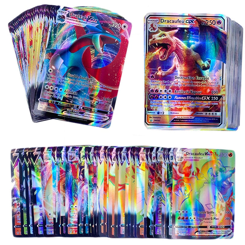 French Pokemon Cards TAG TEAM GX V MAX VMAX Shining Card Game Battle Carte Trading Game Children Francaise Toy