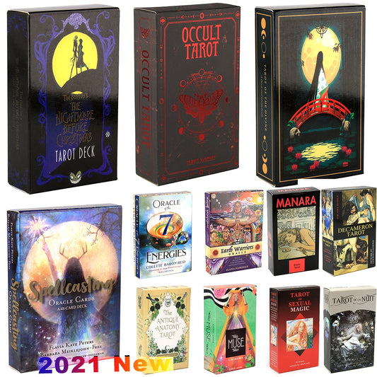 Occult Tarot 78 Divination Cards Set Deck Oracle Card Family Party Playing Cards Board Solomonic Ancient Magickal Grimoires