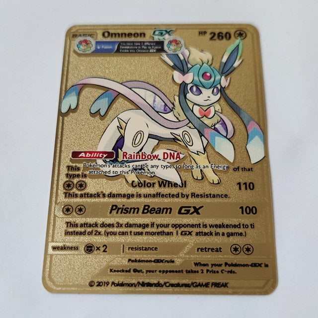 Pokemon Game Anime Battle Card Gold Metal Card Charizard Pikachu Collection Card Action Figure Model Child Toy Gift