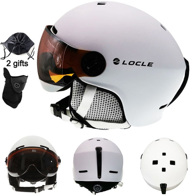 LOCLE Skiing Helmet Ultralight PC+EPS CE EN1077 Men Women Ski Helmet Outdoor Sports Snowboard/Skateboard Helmet