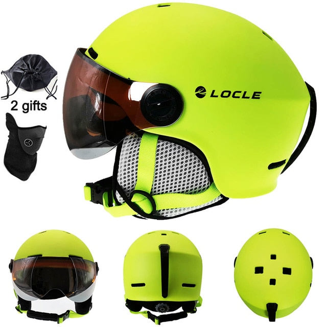 LOCLE Skiing Helmet Ultralight PC+EPS CE EN1077 Men Women Ski Helmet Outdoor Sports Snowboard/Skateboard Helmet