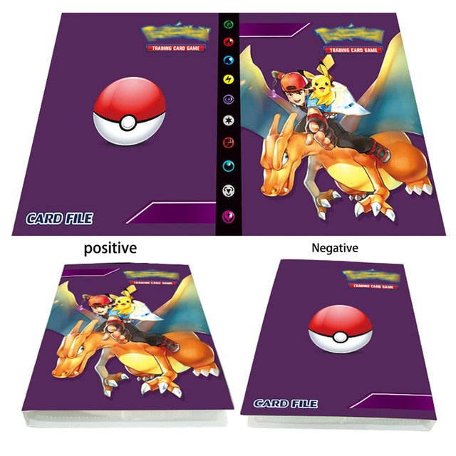 240Pcs Pokemon Cards Album Book Cool Collections Cartoon Anime Game Binder Folder Top Loaded List Toys Gift for Children