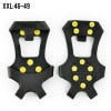 18 Teeth Ice Snow Crampons Anti-Slip Climbing Gripper Shoe Covers Spike Cleats Stainless Steel Snow Skid Shoe Cover Crampon