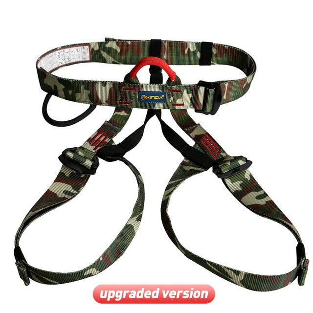 Xinda Professional Outdoor Sports Safety Belt Rock Mountain Climbing Harness Waist Support Half Body Harness Aerial Survival