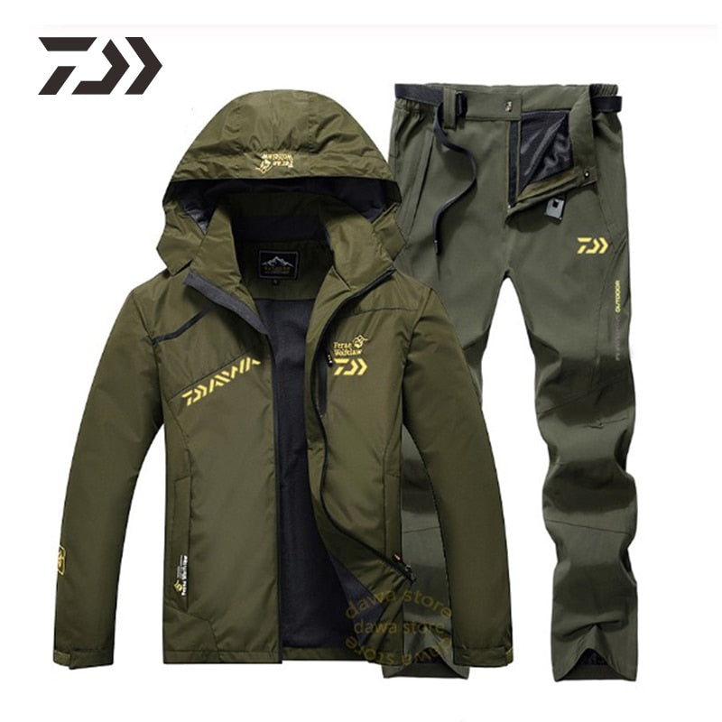 Fishing Suit Men Spring Autumn Thin Fishing Clothing Hooded Sports Hiking Fishing Jacket Outdoor Clothes Fishing Wear