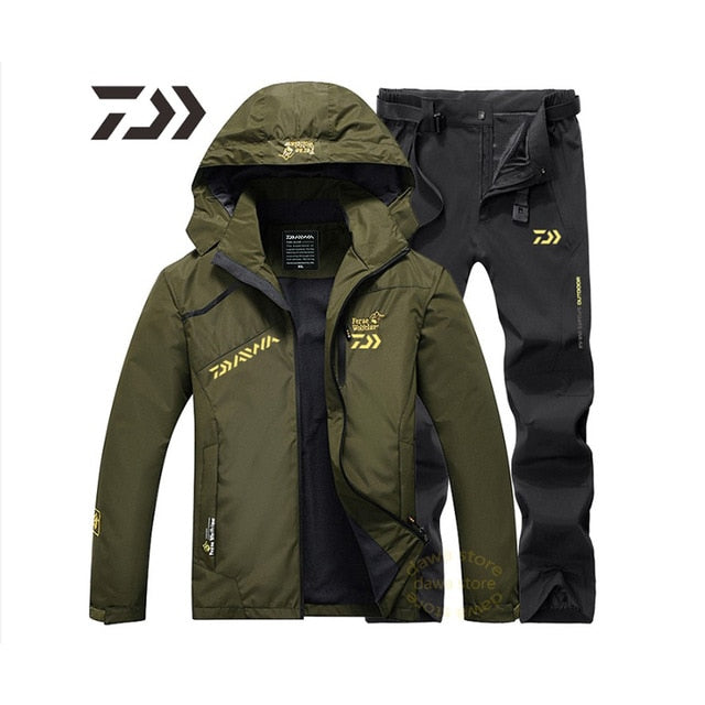 Fishing Suit Men Spring Autumn Thin Fishing Clothing Hooded Sports Hiking Fishing Jacket Outdoor Clothes Fishing Wear