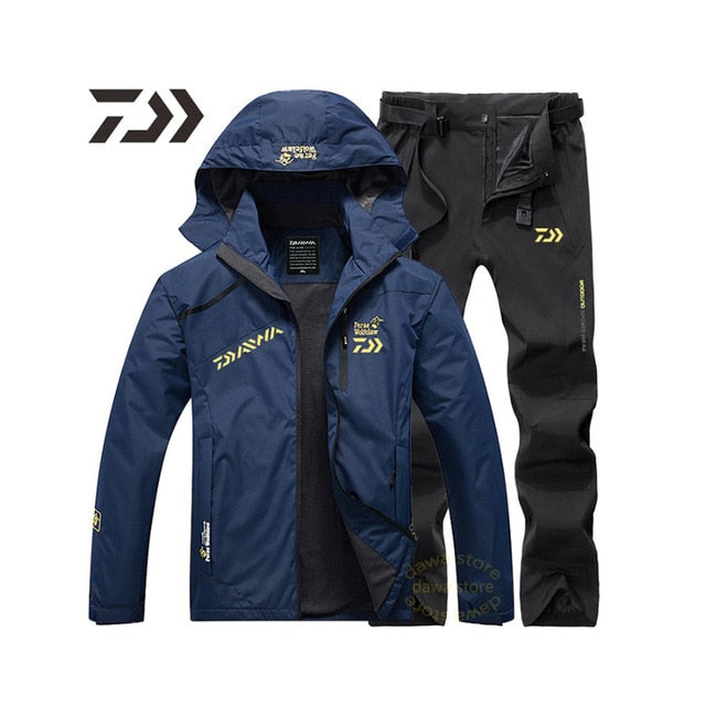 Fishing Suit Men Spring Autumn Thin Fishing Clothing Hooded Sports Hiking Fishing Jacket Outdoor Clothes Fishing Wear