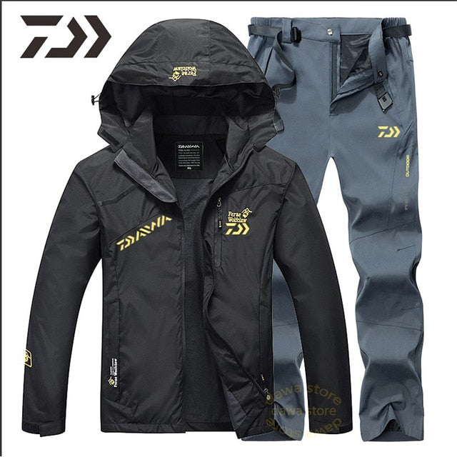 Fishing Suit Men Spring Autumn Thin Fishing Clothing Hooded Sports Hiking Fishing Jacket Outdoor Clothes Fishing Wear