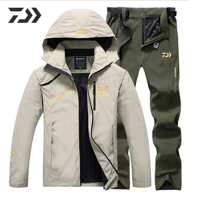 Fishing Suit Men Spring Autumn Thin Fishing Clothing Hooded Sports Hiking Fishing Jacket Outdoor Clothes Fishing Wear