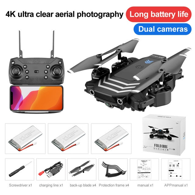 2021 New RC Drone LS11PRO WIFI FPV With 4K HD Camera Hight Hold Mode One Key Return Foldable Arm Quadcopter Drone For Gift