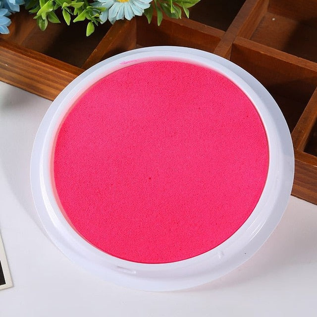 Funny 6 Colors Ink Pad Stamp DIY Finger Painting Craft Cardmaking Large Round For Kids Education Drawing Toys Interactive toys