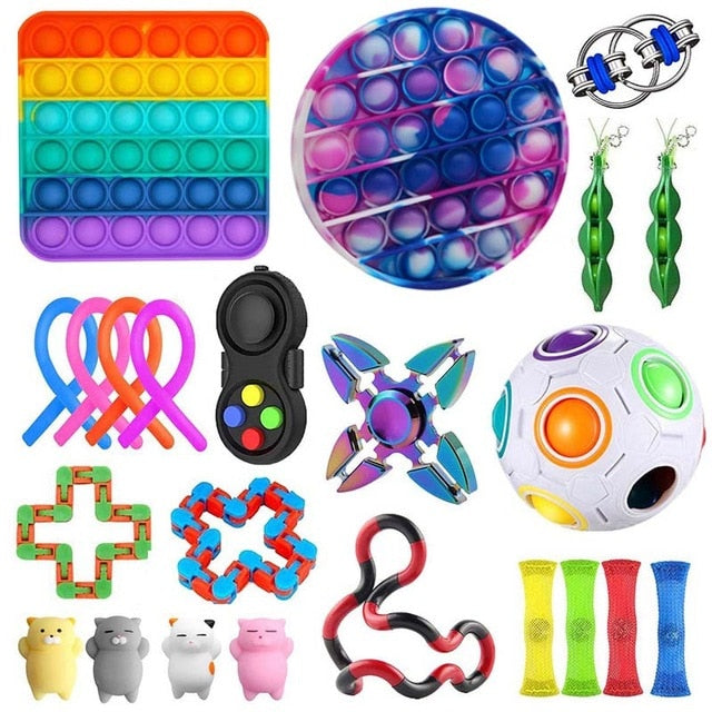 Fidget Toys Anti Stress Toy Set  Strings Marble Relief Gift for Adults Girl Children Sensory Stress Relief  Antistress Toys