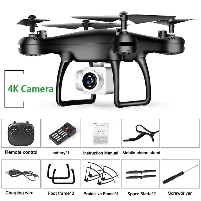 Drone 4k Profesional with Camera WIFI FPV RC Quadrocopter Drones Aerial Photography Ultra-Long Life Detachable Camera Dron Toy