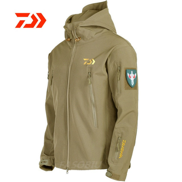 Daiwa Fishing Jackets Men Warm Thick Fleece Fishing Clothes Zipper Fishing Shirt Outerwear Man Daiwa Clothing for Winter Fishing