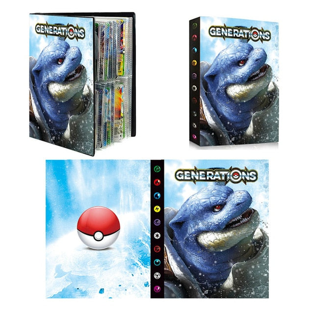 240Pcs Pokemon Cards Album Book Cool Collections Cartoon Anime Game Binder Folder Top Loaded List Toys Gift for Children