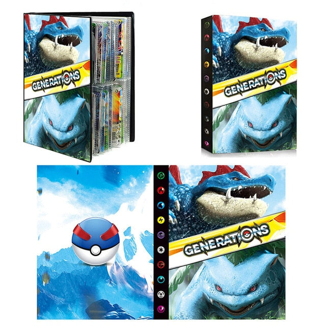 240Pcs Pokemon Cards Album Book Cool Collections Cartoon Anime Game Binder Folder Top Loaded List Toys Gift for Children