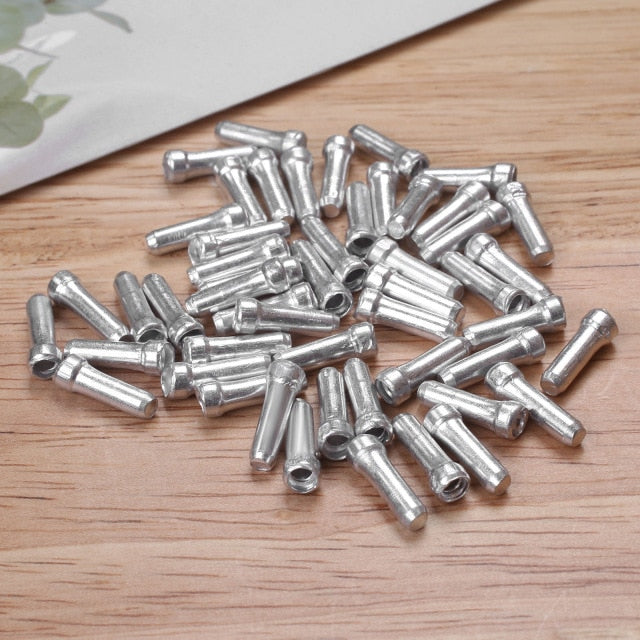 50 Pcs/lot MTB Bike Bicycle Brake Shifter Aluminum Inner Cable Tips Crimps Cycle Cycling Parts Derailleur Shift Cables End Caps