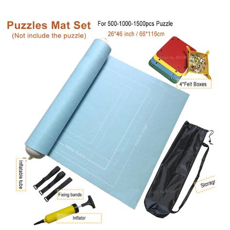 Puzzles Mat Jigsaw Roll Felt Mat Play Mat Large For Up To 3000 Pieces Puzzle Accessories Portable Travel Crawling Mat Baby Toys